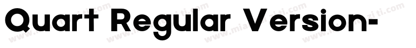 Quart Regular Version字体转换